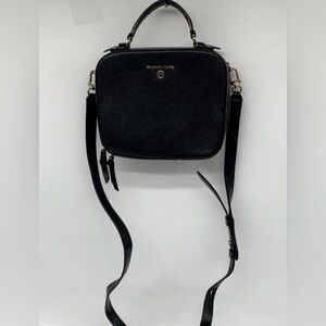 Michael Kors Black Crossbody Bag with Gold Accents